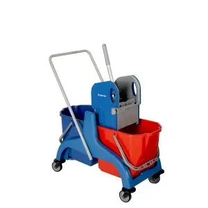 Тележка с пласт. рамой: 2 ведра 25 л., пресс для отжима Київ - зображення 1