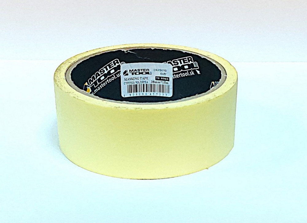 Лента малярная универсальная MASTERTOOL GripBond Easy 38 мм×15 м желтая 79-9903 Харків - зображення 7