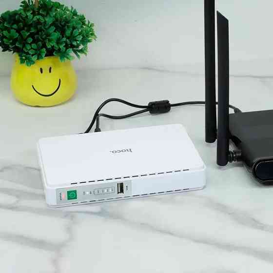 Источник бесперебойного питания Hoco DB25 Plus Smart Mini UPS для роутеров 5V/9V/12V 10000 mAh Херсон
