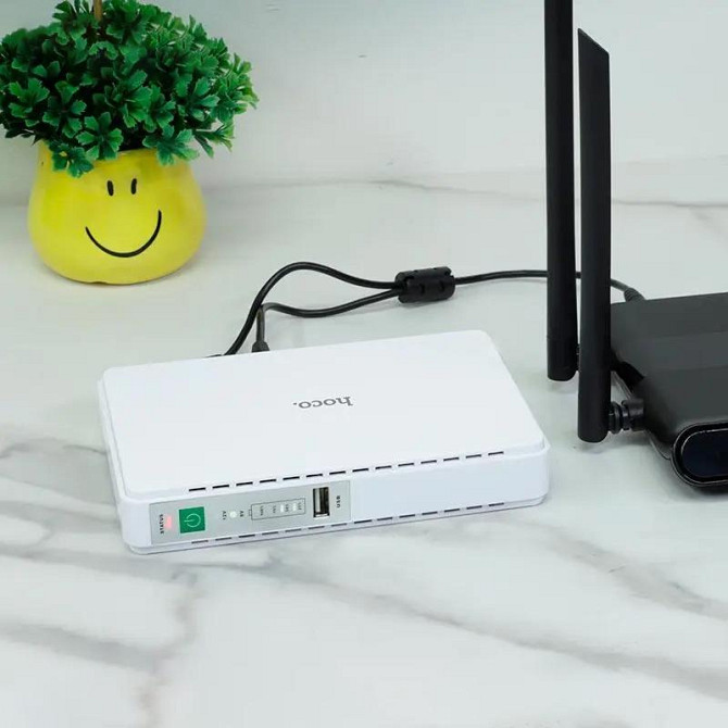 Источник бесперебойного питания Hoco DB25 Plus Smart Mini UPS для роутеров 5V/9V/12V 10000 mAh Херсон - изображение 4