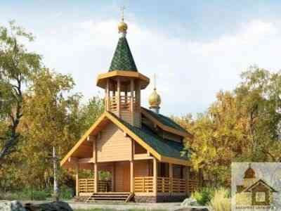 Дерев’яна церква з оциліндрованих колод під ключ Одеса