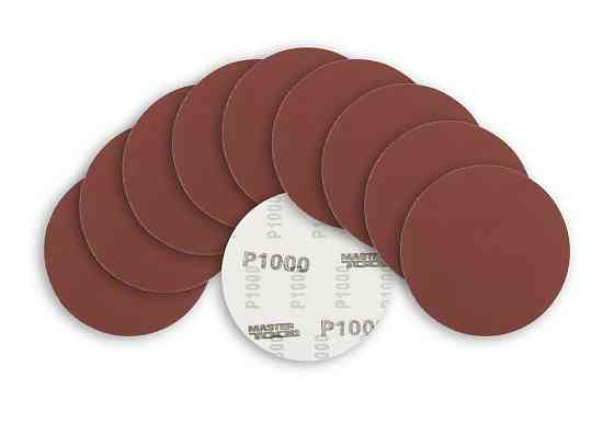 Круг шлифовальный на липучке MASTERTOOL 125 мм зерно 1000, набор 10 шт 08-2581 Харьков