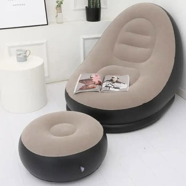 Надувне крісло з пуфом велюрове Киев - изображение 5