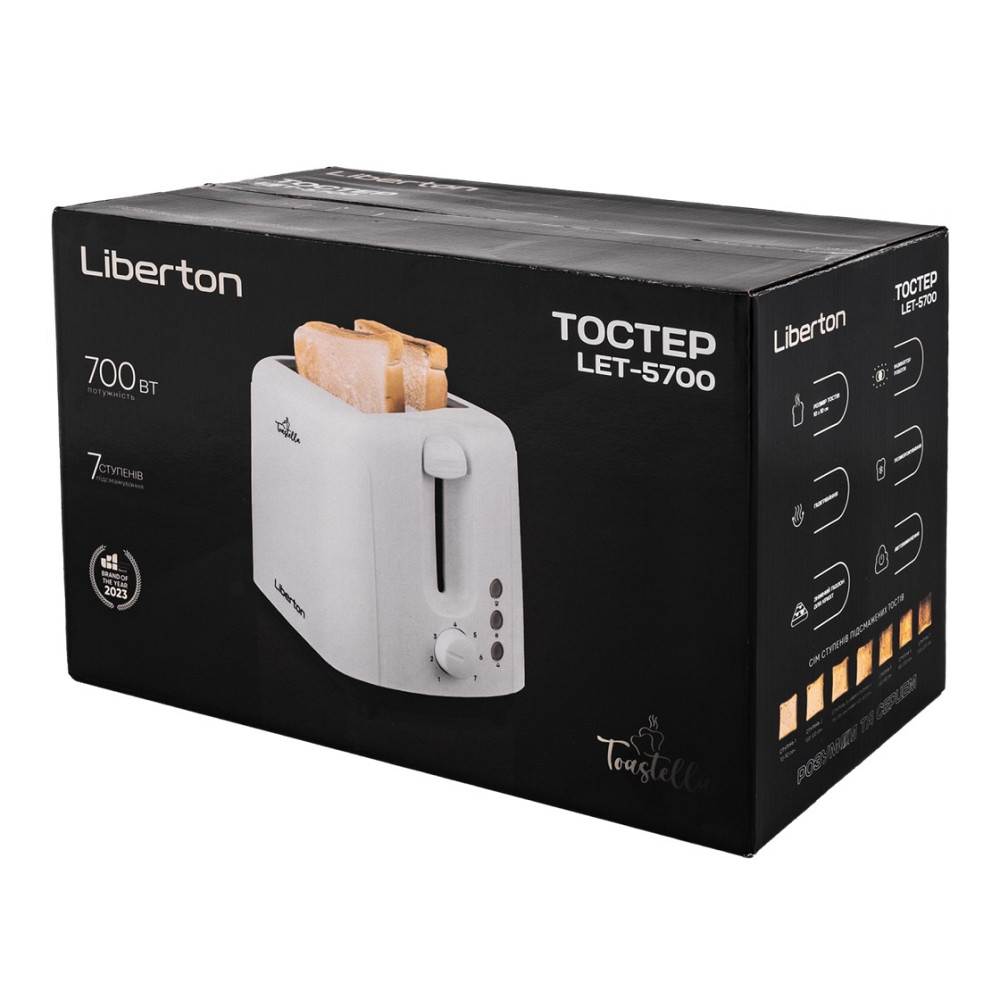 Тостер Liberton LET-5700 700 Вт белый Київ - зображення 9