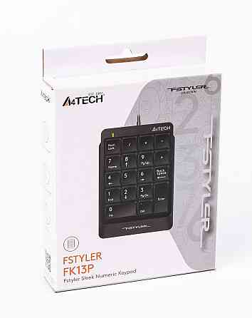 Клавиатура компьютерная проводная цифровой блок A4Tech Fstyler Numeric Keypad FK13P(Black) черная Київ
