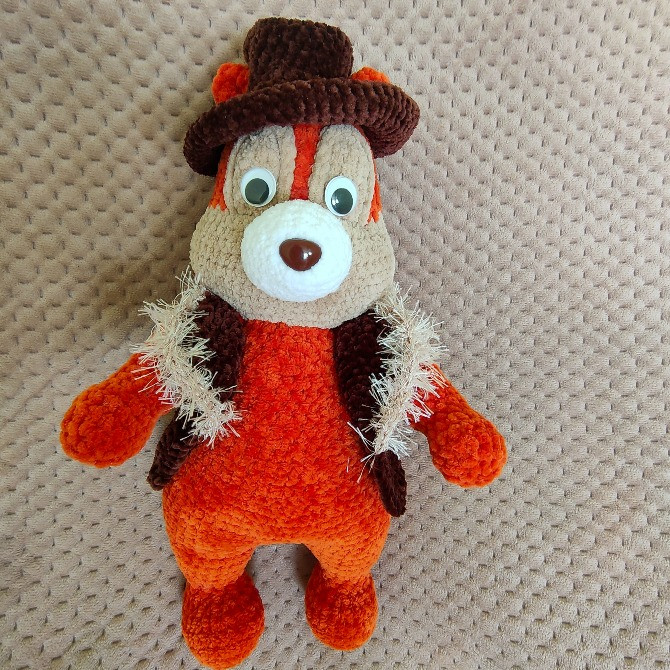 Іграшка в'язана м'яка Чіп бурундук рятівник персонаж з мультфільма ручна робота Нововолынск - изображение 1