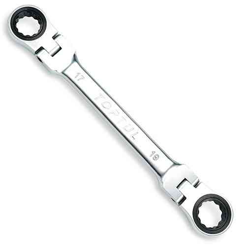 Ключ гаечный накидной с трещоткой и шарниром TOPTUL 16х18мм AOAE1618 Харьков