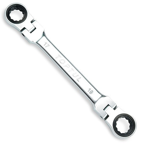 Ключ гаечный накидной с трещоткой и шарниром TOPTUL 16х18мм AOAE1618 Харьков - изображение 1