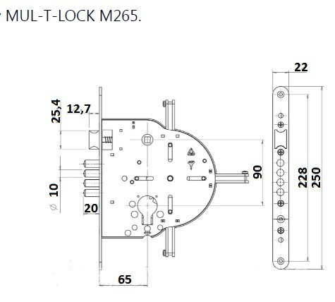Коплект замок MUL-T-LOCK M265 + антивандальна броненакладка Multlock накладка Київ - зображення 2