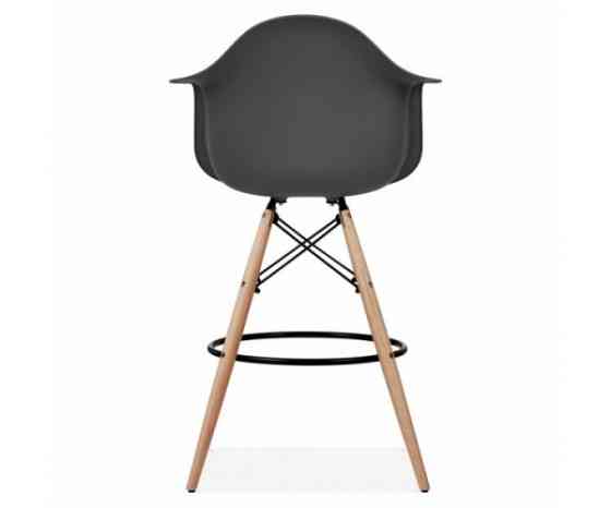Стілець Тауер Вуд Eames барний високий чорний Дніпро