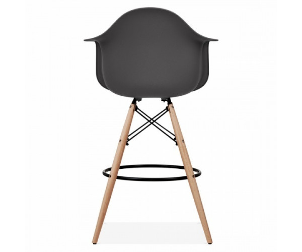 Стілець Тауер Вуд Eames барний високий чорний Дніпро - зображення 2