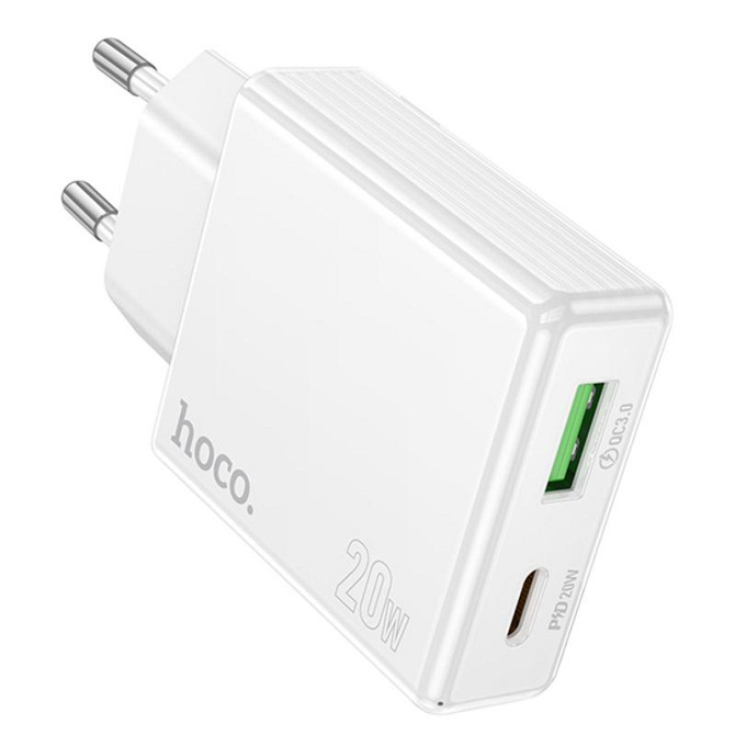 СЗУ Hoco C142A Direct PD20W+QC3.0 (1USB-A/1C) Херсон - зображення 2