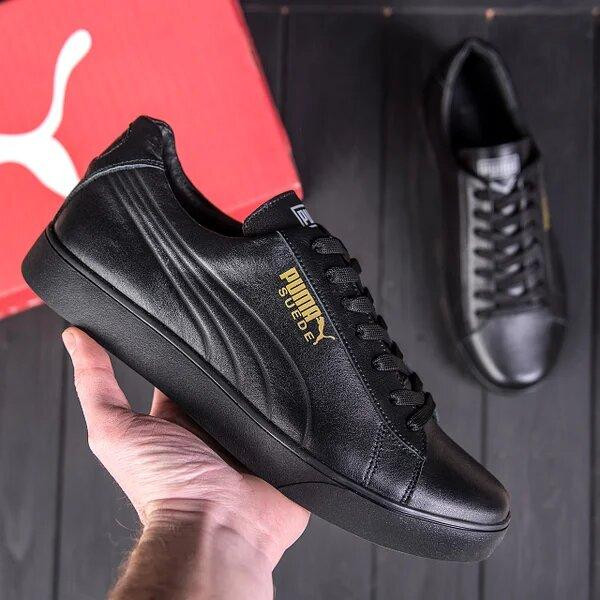 Мужские кожаные кроссовки Pm Smash Black Киев - изображение 7