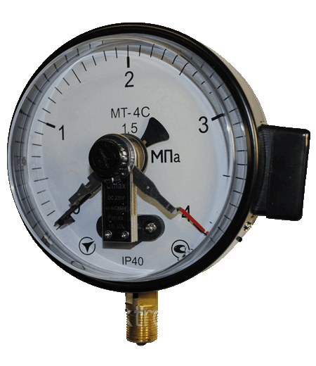Манометр электроконтактный МТ-4С от 0 до 160 кПа (1,6 кгс/см2) - аналог ДМ2005СгУ3, ДМ2005-У2, ДМ200 Київ - зображення 2