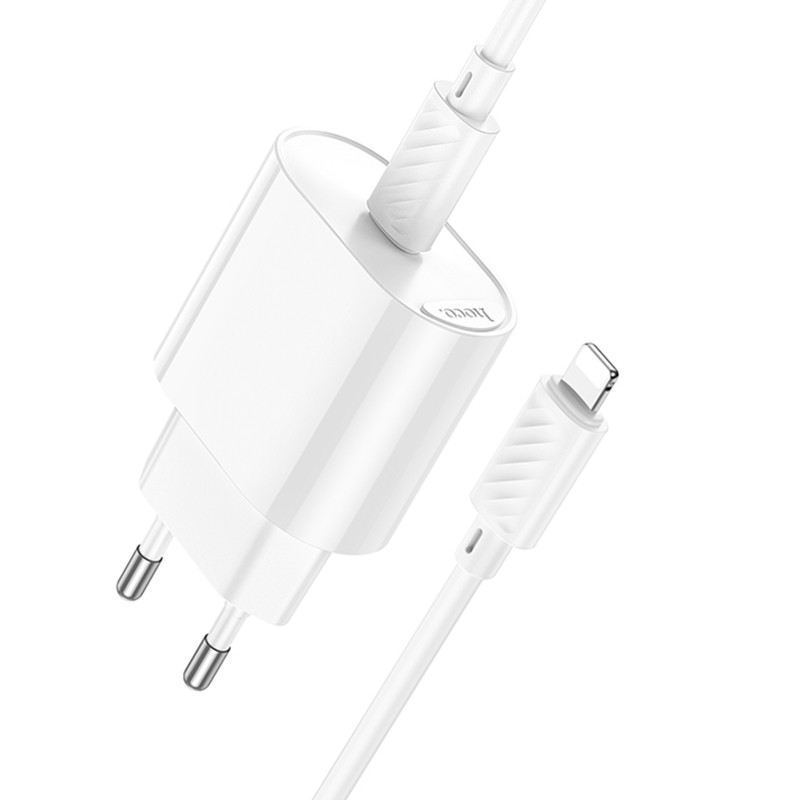 СЗУ Hoco C109A Fighter PD20W+QC3.0 (1USB-A/1C) + кабель Type-C to Lightning Херсон - зображення 5