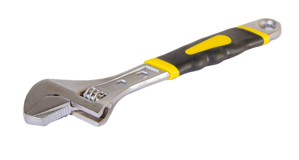 Ключ разводной MASTERTOOL 200 мм 0-31 мм переставляемая губка CrV рукоятка с двухкомпонентной наклад Харків - зображення 1