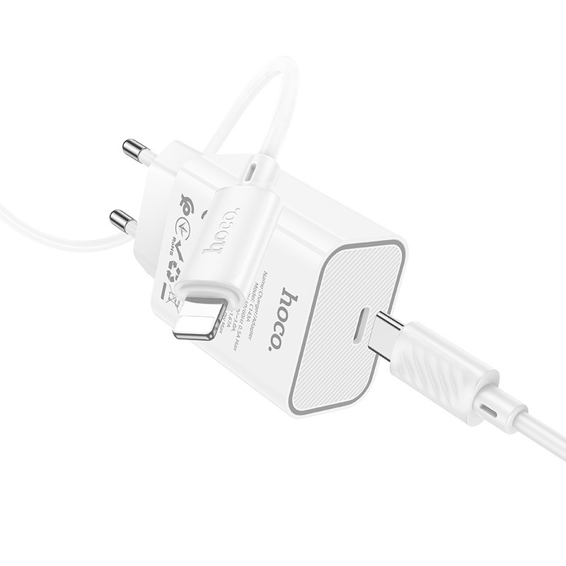 СЗУ Hoco C143A Benefit PD20W (1USB-C) + кабель Type-C to Lightning Херсон - зображення 4