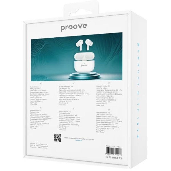 Bluetooth-гарнітура Proove Mainstream Pro TWS APP White (TWMSP001AP02) (Код товару:41430) Харків - зображення 7