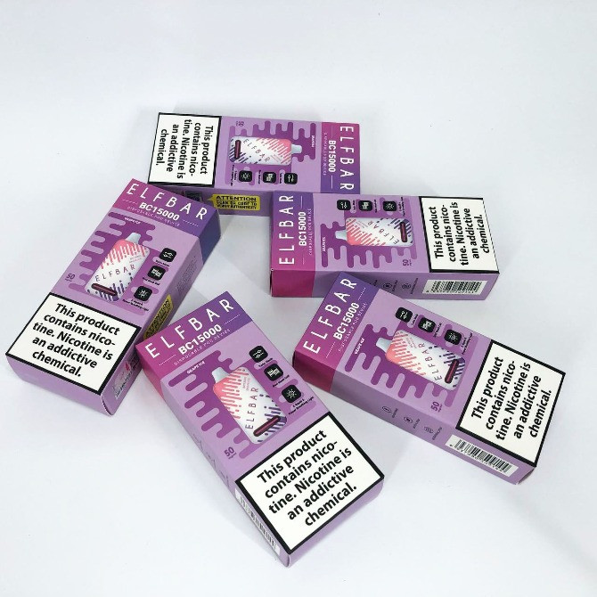 Е-сигарета ELF BAR 5% 15000 тяг, Льодяний Виноград Івано-Франківськ - зображення 5