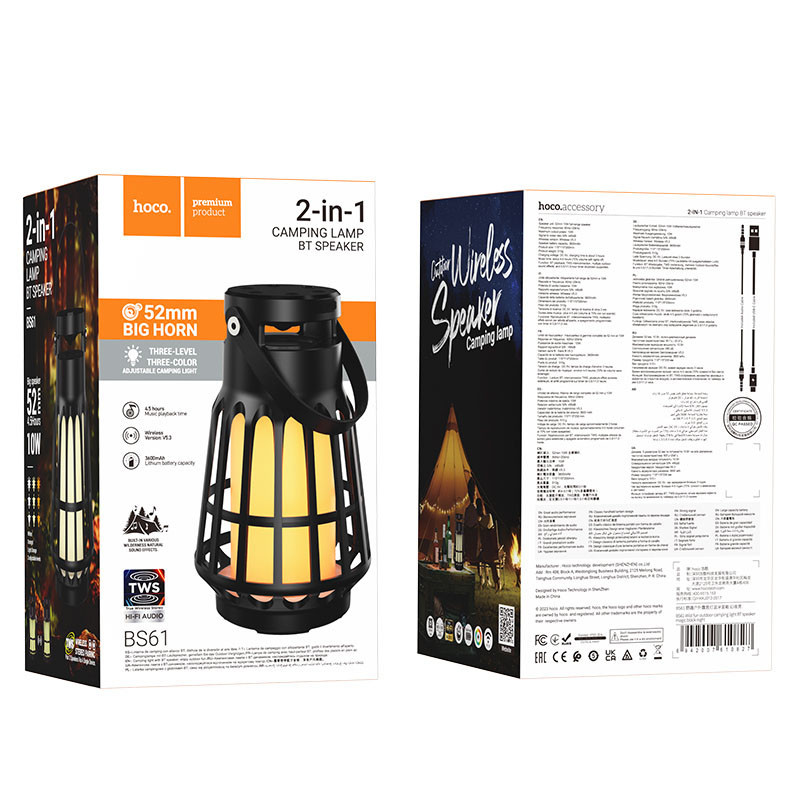 Bluetooth Колонка Hoco BS61 Wild fun outdoor campinh light Херсон - изображение 6