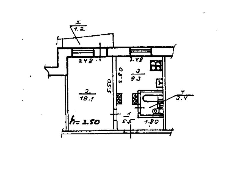 1 - комн. 38,5 м. кв. Чешка, ж/м Тополь-3. Состояние жилое, свободна. Дніпро - зображення 9