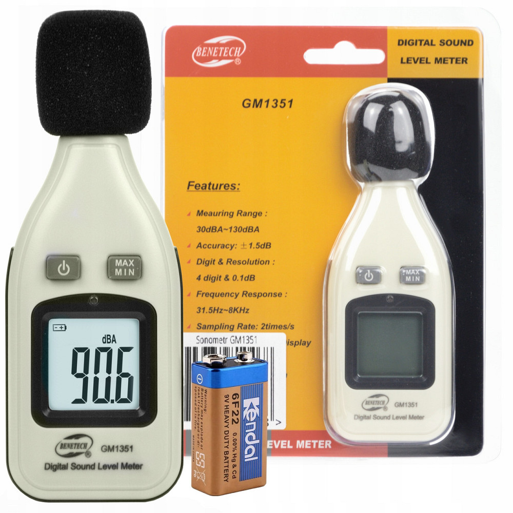 Измеритель уровня шума (шумомер) 30-130 дБ BENETECH GM1351 Харків - зображення 5