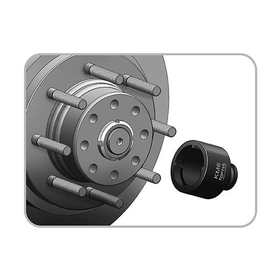 Набор головок для стопорных гаек с внутренними зубьями (KM4-KM12) 9ед. TOPTUL JGAI0902 Харків - зображення 3