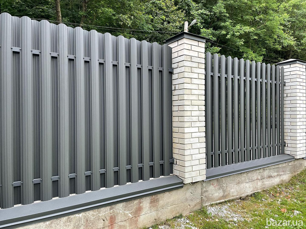 Паркан з металевих штахет Ивано-Франковск - изображение 5