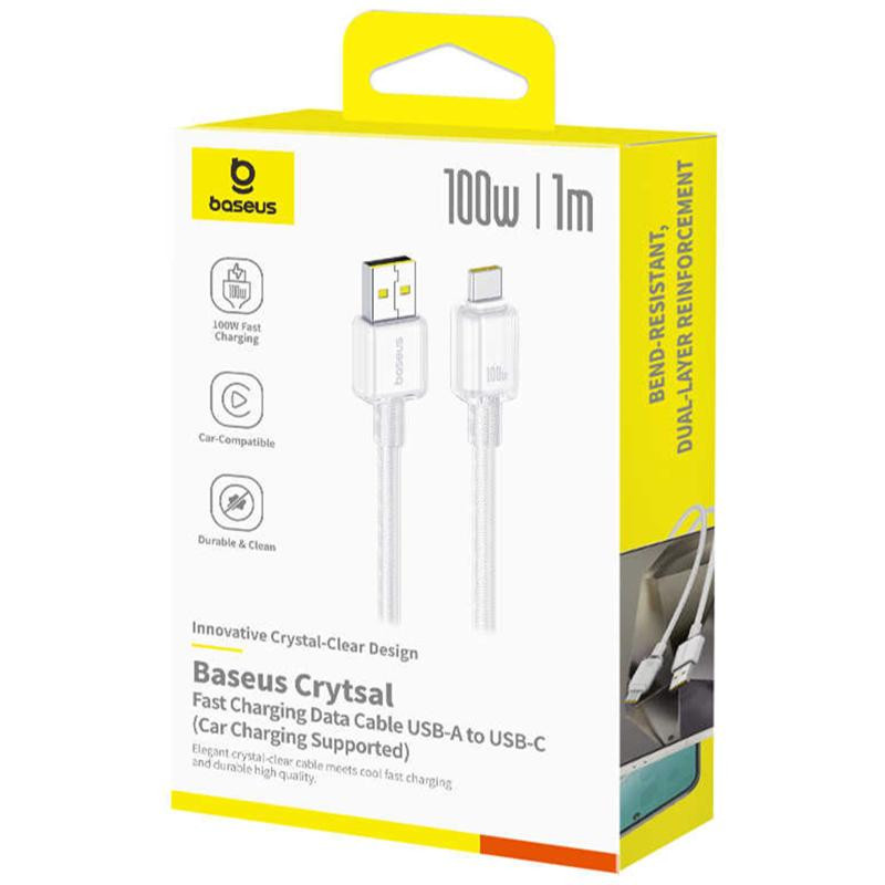 Дата кабель Baseus Crystal USB to Type-C 100W (1m) (E04279) Херсон - зображення 2