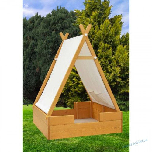 Детская песочница деревянная с крышкой и крышей Киев - изображение 1