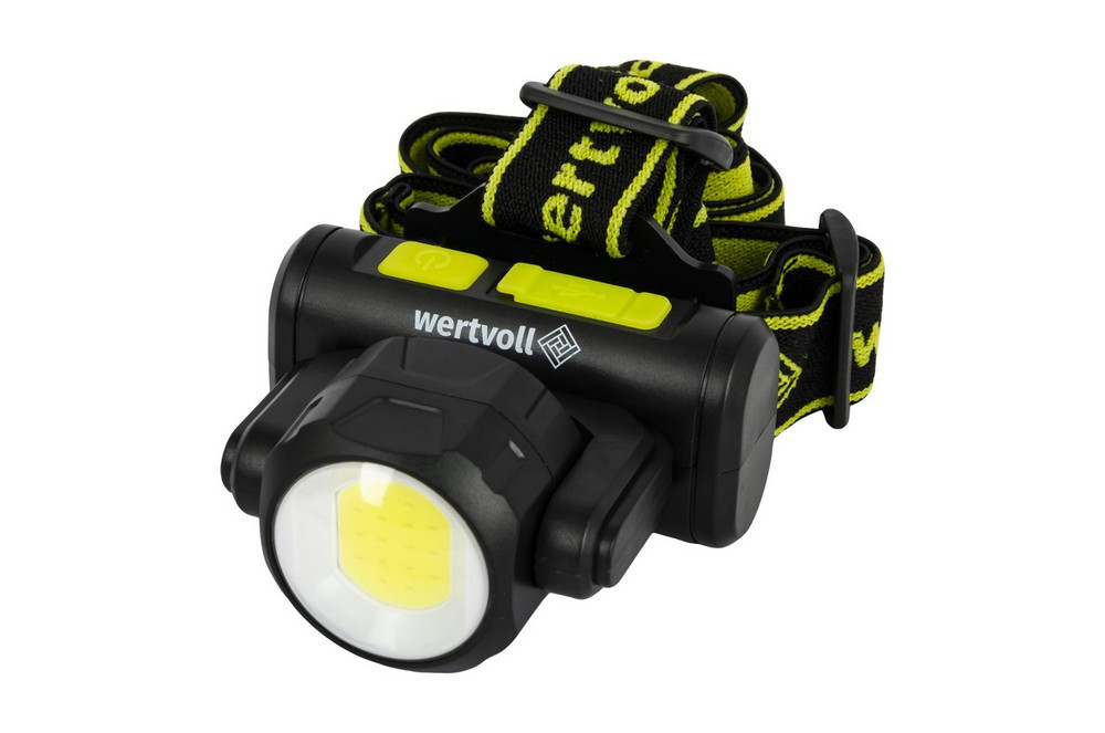 Фонарь налобный двухсторонний WERTVOLL 4 режима СREE LED/COB LED IP44 Li-ion 1200 mAh/t 8000 K/130 l Харьков - изображение 6
