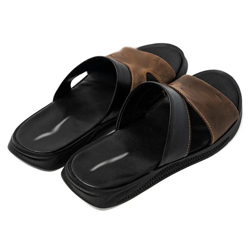 Мужские кожаные  летние шлепанцы-сланцы Київ - зображення 3