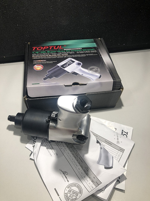 Гайковерт для автосервиса пневматический 1/2" 814N/m 8000об/мин TOPTUL KAAA1660B Харків - зображення 4