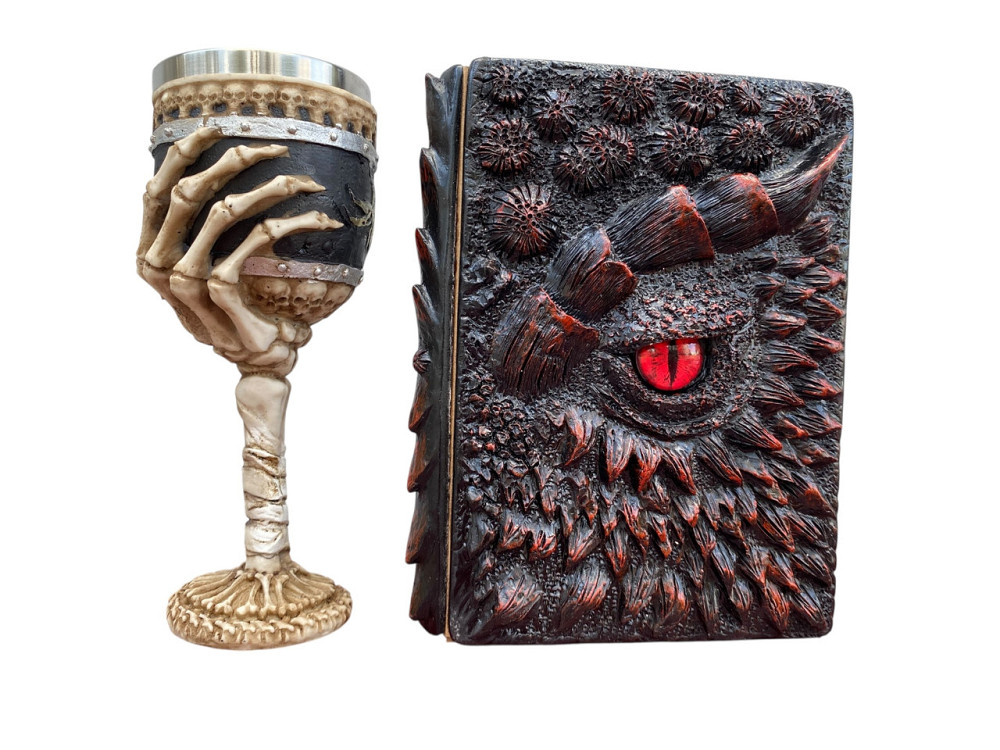 Подарочный набор Бокал 3 Рука с Черепами и Блокнот 3 «Око Пламенного Дракона» Київ - зображення 3
