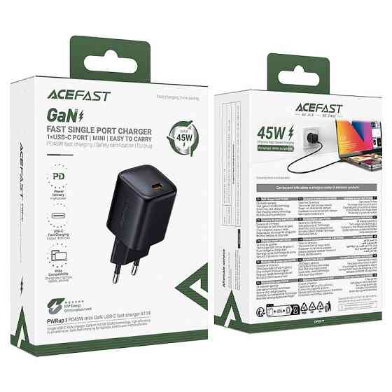 СЗУ Acefast A119 PD45W GaN (1USB-C) Херсон