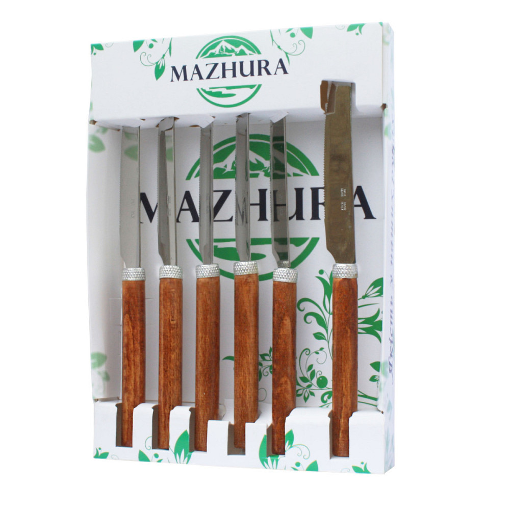 Набір столових ножів Mazhura Wood Walnut MZ-505662 6 шт Киев - изображение 1
