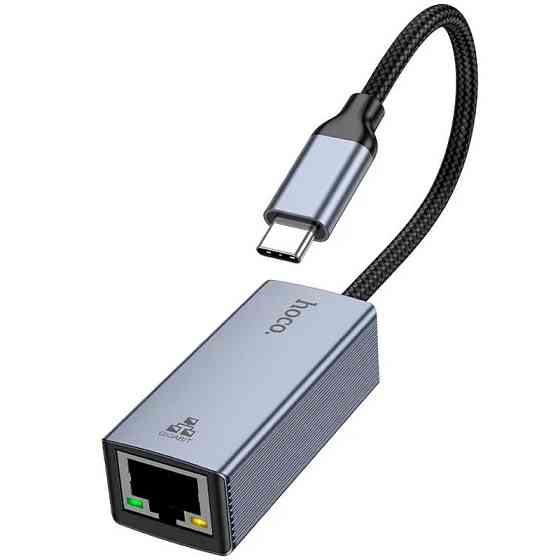 Переходник Hoco UA37 Portable Type-C to RJ45 1000 Mbs (0.15m) Херсон