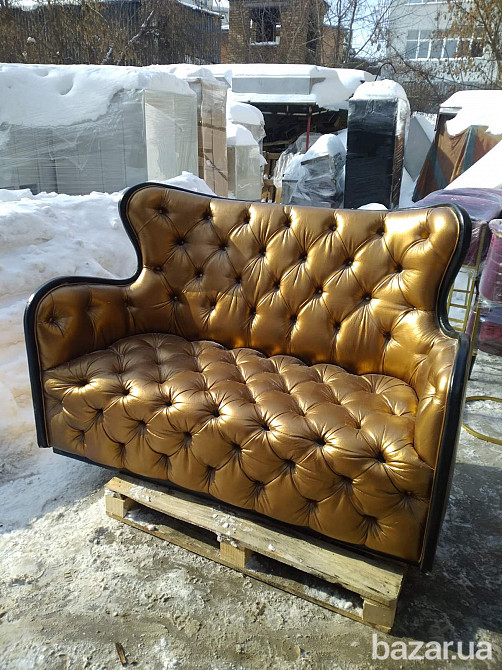 Золотой диван, кож.зам, бордо, велюр Киев - изображение 4