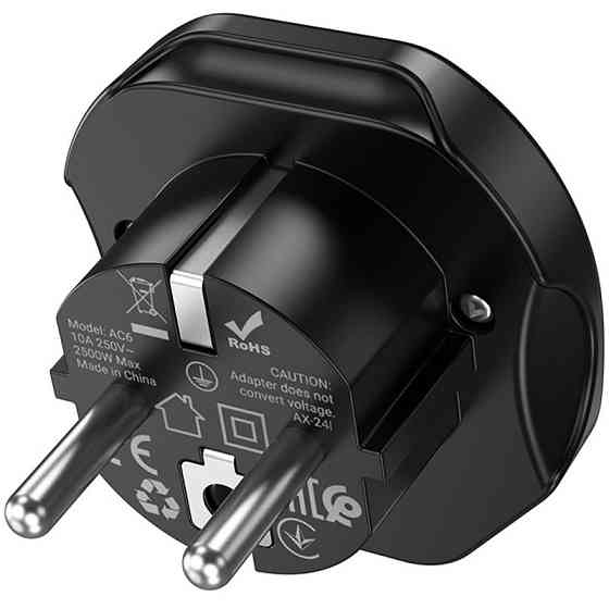 Сетевой универсальный переходник Hoco AC6 3in1 (EU) Херсон