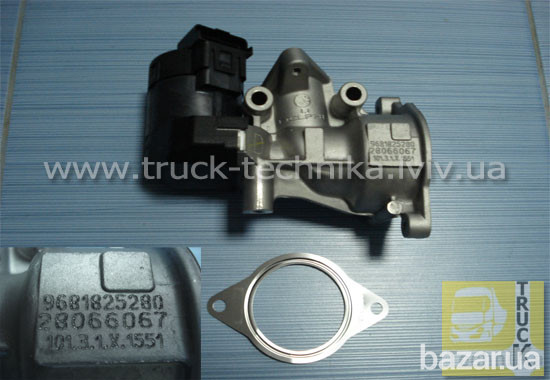 Клапан EGR, Fiat; Peugeot; Citroen; Ford; Volvo 71793404, 9681825280, 9656612380, 161831, 1618GZ Львів - зображення 2