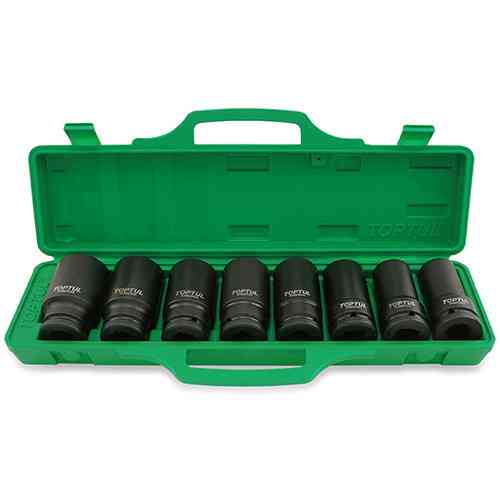 Набор головок для шиномонтажа ударных длинных TOPTUL 3/4" 24-38мм 8ед. GDAI0804 Харьков