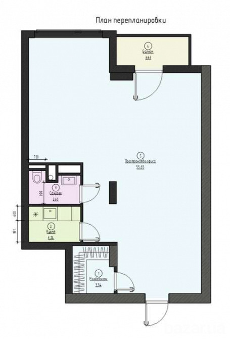 долгосрочная аренда офисное помещение Киев, Печерский, 1800 $/мес. Київ - зображення 6
