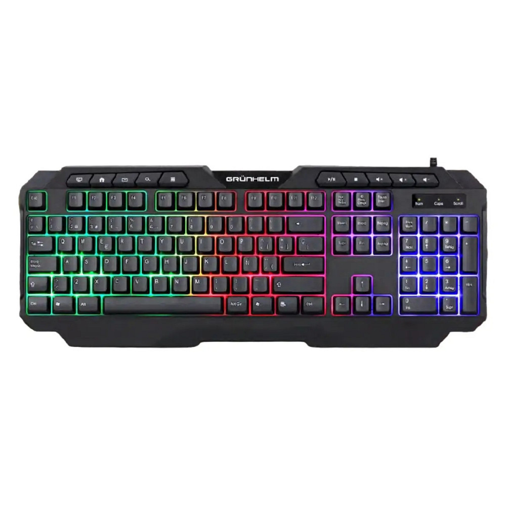 Клавиатура компьютерная проводная игровая Grunhelm KB-664WD 1.4 м черная Киев - изображение 1