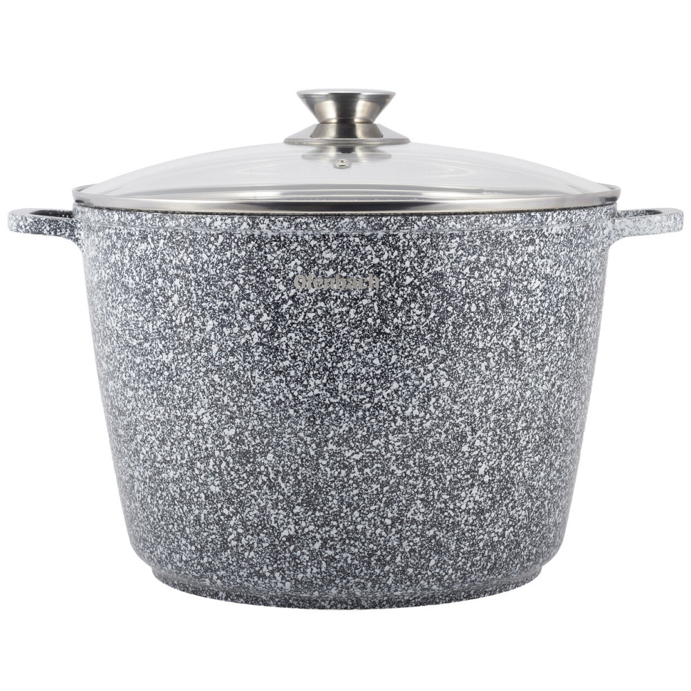 Кастрюля Ofenbach Snow Marble 100504 антиприграрная с крышкой 10л 28х20см Одесса - изображение 9