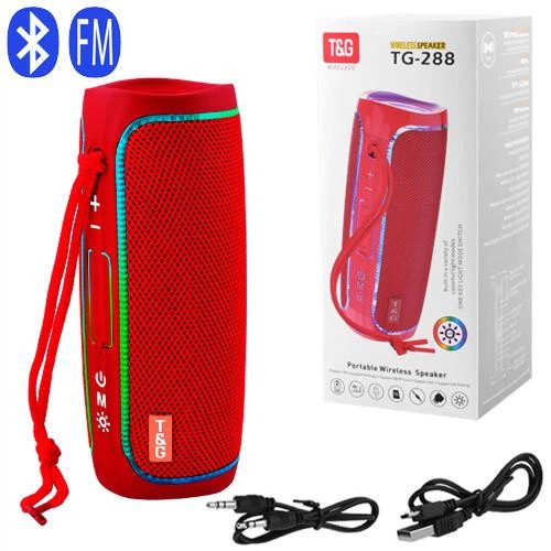 Колонка портативная Bluetooth T&G TG288 red красная Київ - зображення 1
