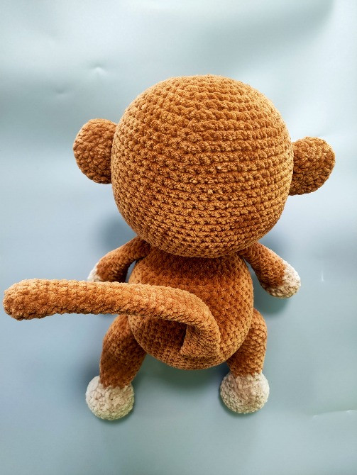 Мавпочка м'яка в'язана іграшка плюшева сувенір подарунок Handmade Нововолынск - изображение 3