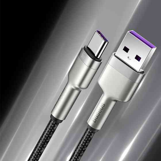 Дата кабель Baseus Cafule Metal Data USB to Type-C 66W (2m) (CAKF0002) Херсон