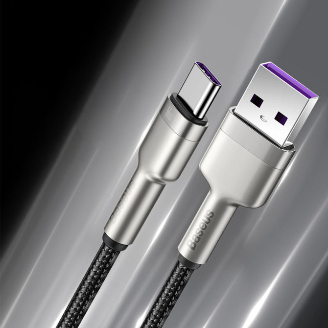 Дата кабель Baseus Cafule Metal Data USB to Type-C 66W (2m) (CAKF0002) Херсон - изображение 4