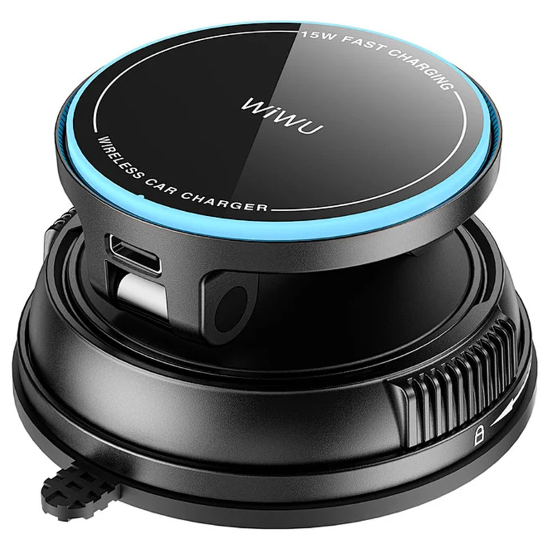Автодержатель с БЗУ WIWU CH-326 Universal Vacuum Suction Magnetic 15W Херсон - изображение 7