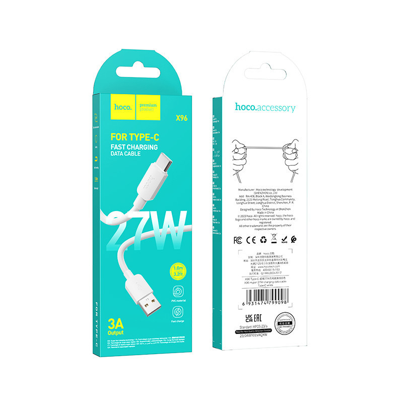 Дата кабель Hoco X96 Hyper USB to Type-C 27W (1m) Херсон - изображение 2